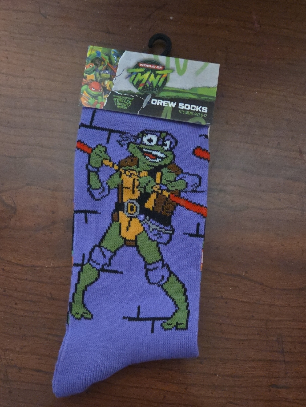 Teenage Mutant Ninja Turtles Donatello Crew Socks - Purple